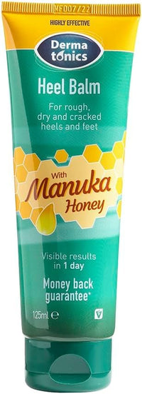 Dermatonics Fast-Acting Manuka Honey Heel Balm | Nourishing Formula for Very Dry and Cracked Heels | Visible Results in Just 1 Day | Suitable for Diabetics | 125 ml