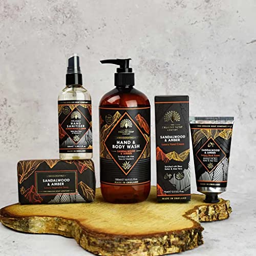 The English Soap Company Radiant Collection Invigorating Sandalwood & Amber Wrapped Soap Bar 190g