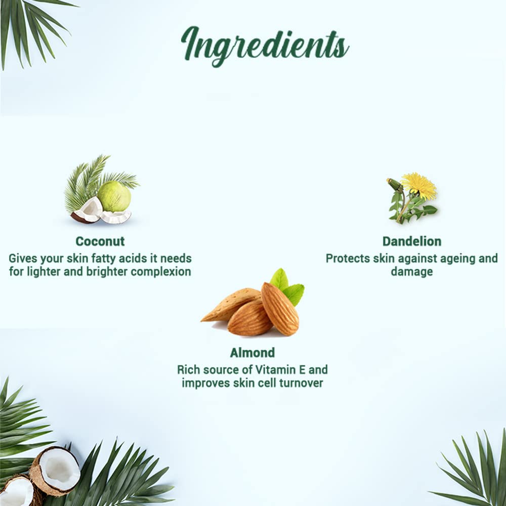 Biotique Bio Coconut Whitening and Brightening Cream for All Skin Types, 50 gm I Remove Dark Spots I 100% Natural & Organic I Pure Virgin Coconut, Ddelion and Manjishtha