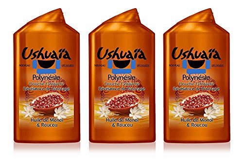 Ushuaïa - Polynesia Revolutionary Shower Gel with Monoi and Ruckoo Oil - 250 ml - Pack of 3