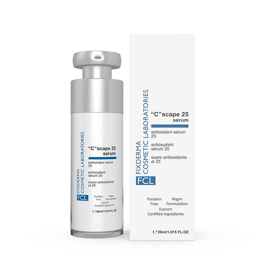 FCL 25% Vitamin C Serum, C Scape Serum with Hyaluronic Acid for Face | Moisturize Skin Lightening Serum For Face, Reduces Fine Lines, Wrinkles, Age Spots Suitable for All Types of Skin - 1.01 Fl. OZ