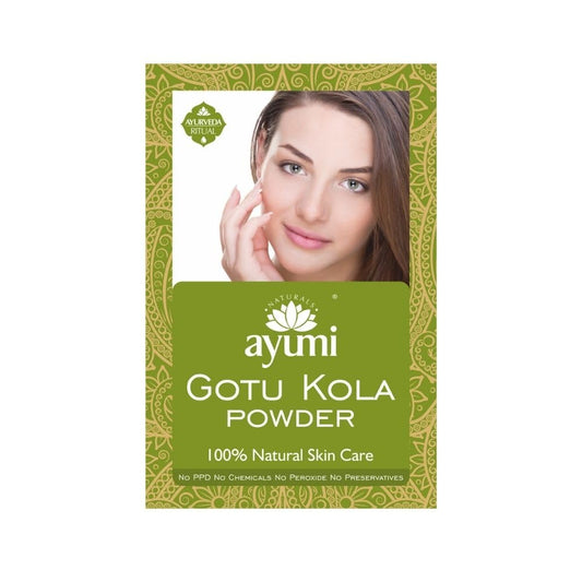 Ayumi Gotu Kola Organic Powder | Pure Centella Asiatica Powder | Organic Vegan Powder for Face Wash, Mask, and Hair Treatment | Herbal Skin Food |100g