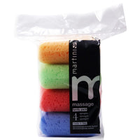 MartiniSPA Massage Color MartiniSPA Coloured Massage Soft Square Sponges, Family Size, 37 g, Pack of 4