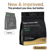 Protein Works | Super Greens 360 - Gold Innovation, Enhanced Greens Powder, 159 Health Benefits, Antioxidants, Superfoods, Adaptogens, Vegan, Tropical Punch, 20 Servings, 250g