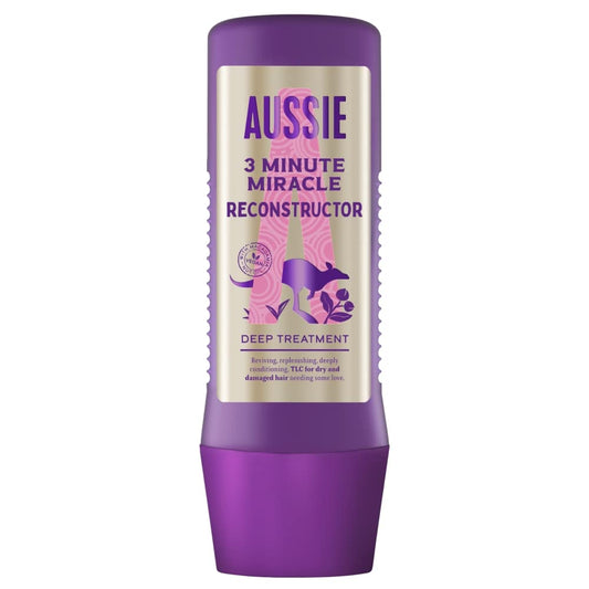 Aussie 3 Minute Miracle Reconstructor Vegan Deep TreatmentHair Mask For Dry and Damaged Hair With Australian Macadamia Nut Oil, 225ml