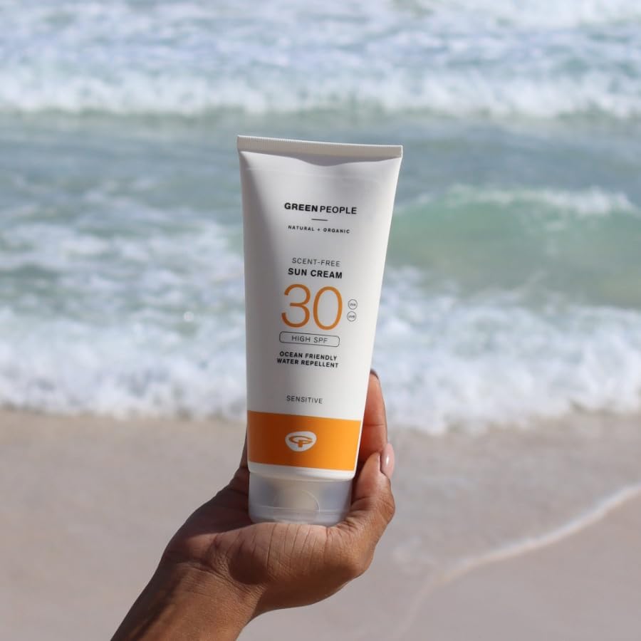 Green People Scent Free Sun Cream SPF30 - Natural Sunscreen for Face & Body - Suitable for Sensitive Skin - Reef Safe & Cruelty Free, 200ml