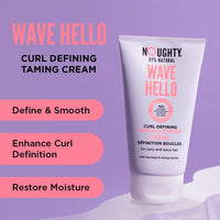 Noughty 97% Natural Hey Curl Scrunching Jelly and Wave Hello Curl Taming Cream Duo, Curl Defining Sulphate Free Vegan Hair Care Set Vitamin Rich Formula for Curly & Wavy Hair, 250ml and 150 ml