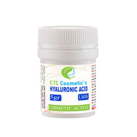 ETC Cosmetic`s HYALURONIC Acid Powder- 5g LMW (Low Molecular Weight) 100% Natural & Strong Anti-Aging,Wrinkle-Filler