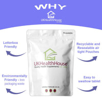 UKHealthHouse Selenium 200mcg and Zinc 15mg Supplement | Hair Skin and Nails Support | Selenium and Zinc Tablets | Immune System (90 tabs)