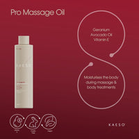 Kaeso Rejuvenating Geranium Massage Oil 495ml – Nourishing Body Massage Oil for Relaxation & Skin Conditioning – Professional Spa Quality