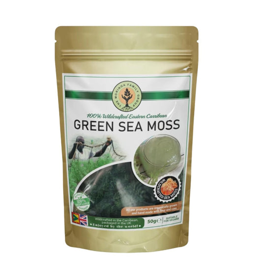 THE MORINGA FAMILY GROUP 100% Wildcrafted Sea Moss - Nutrient Rich Dried Sea Moss for Health & Wellness - Supports Digestion, Immune System & Skin Health - Perfect for Smoothies, Wellness Recipes or Daily Nutrition | Green