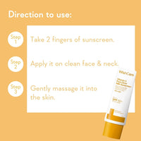WishCare Vitamin C Pure Glow Milk Sunscreen SPF 50 PA++++ for Glowing Skin - Broad Spectrum Light Weight Sunscreen SPF 50 for Dry Skin & Oily Skin 50g