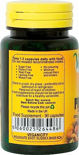 Veganicity Evening Primrose Oil 500mg (9% GLA) : Omega-6 Plant Supplement : 90 Vegan Capsules, in a Planet-Friendly 99% Recycled Pot