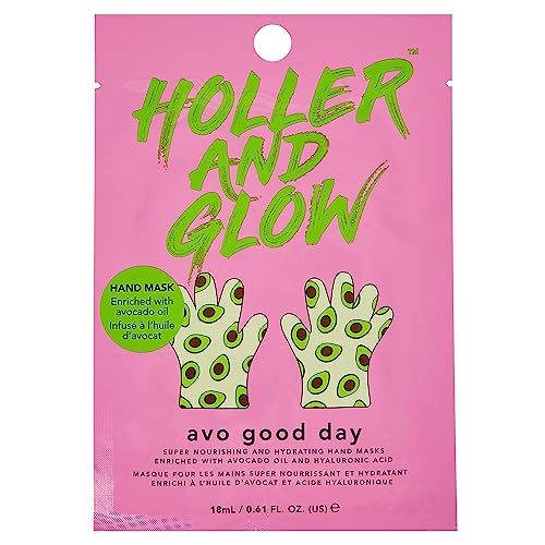 Holler & Glow Holler and Glow Avo Good Day, Moisturising Printed Hand Masks