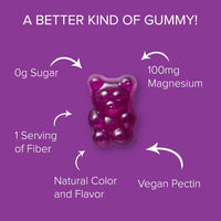 Natural BioScience Magnesium Citrate Gummies | 180 Magnesium Supplements - 100mg of Magnesium Citrate per Serving | Raspberry Flavoured - Suitable for Adults & Children | Sugar Free, Non-GMO & Vegan