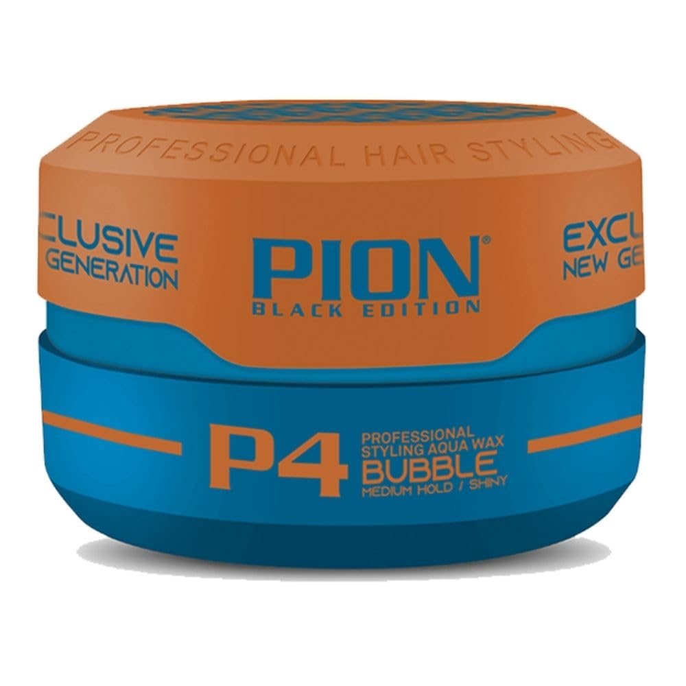 PION Pion Black Edition P4 Bubble Professional Hair Styling Wax 150 ml – Long-Lasting Non-Greasy Hold – Adds Natural Volume & Texture – Flexible Finish, Easy to Wash Out, All Hair Types