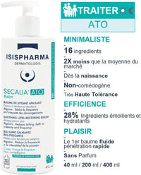 ISISPHARMA SECALIA ATO Balm 40 ml - Body lotion for Dry skin with an atopic tendency - Reduces the frequency and intensity of itching - Body Lotion lipid-replenishing fluid balm - Made in France