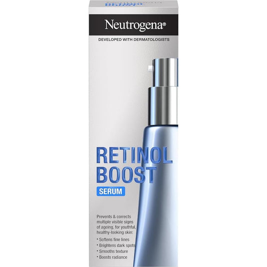 Neutrogena Retinol Boost Facial Serum (1x 30ml), Clinically-Proven Face Serum to Target the Visible Signs of Ageing, Facial Serum with Retinol for Brighter, Younger-Looking Skin