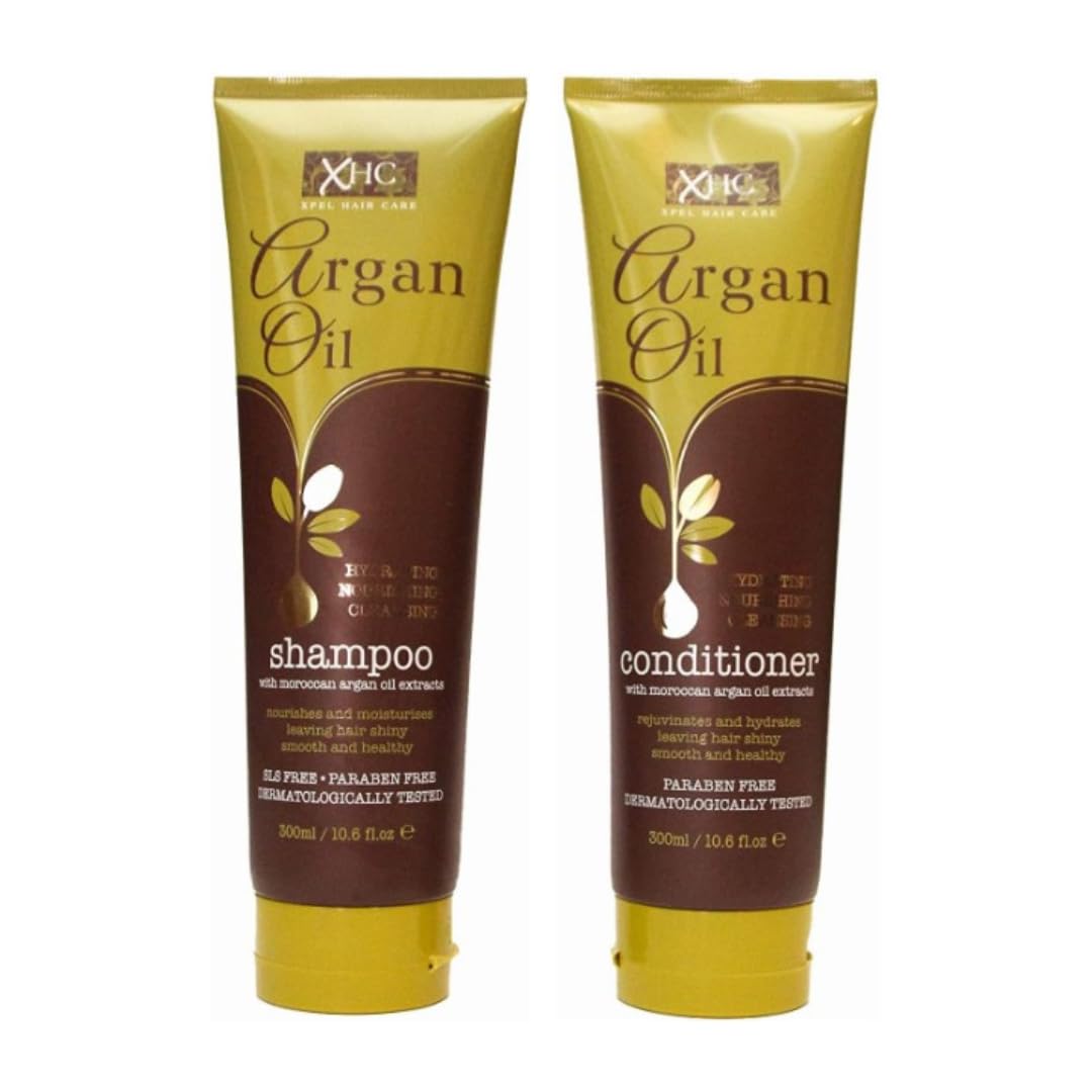 SAESR Hair Care 2-Pack Argan Oil Shampoo and Conditioner. Shampoo and Conditioner. Clinically Tested Shampoo and Conditioner Sets (Shampoo 300ml & Conditioner 300ml).