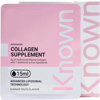 Known Advanced Hydrolysed Marine Collagen Liquid Sachets - 5000mg Collagen, Vitamin A, C - Skin Support - Natural Summer Fruits Flavour - 14 Sachets
