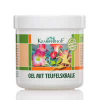 Krauterhof Kräuterhof Gel with Devil's Claw and Eucalyptus, Menthol and Camphor Extract 250ml Tub Sealed with Aluminium Film [Ideal Care for Massages]