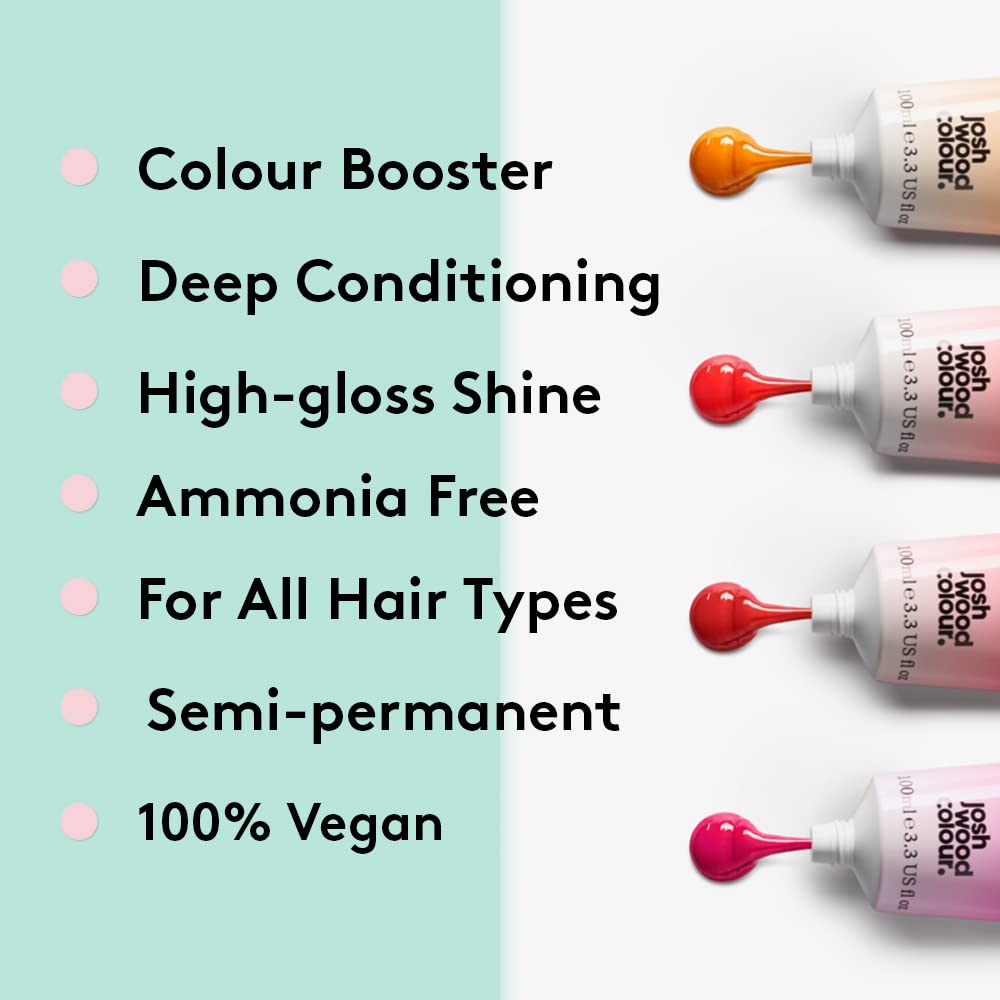 Josh Wood Colour Josh Wood Hair Gloss (Copper) - Semi-permanent gloss, creates strawberry blonde or adds golden tones to light brown hair - Lasts up to 6 washes - 100% Vegan - Cream (100ml)