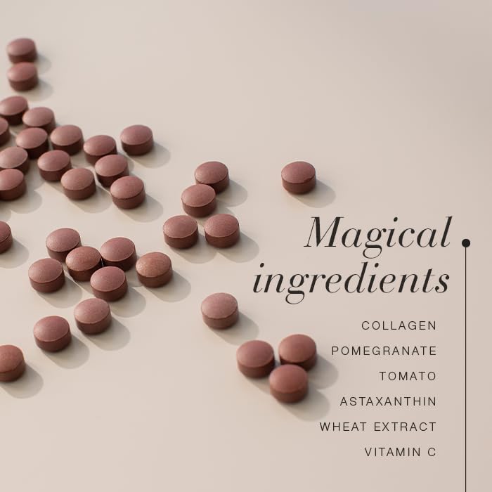 New Nordic Ltd New Nordic Skin Care Collagen Filler - 60 Tablets - Reduce Wrinkles with Marine Collagen Supplement - Dairy Free - Contains Pomegranate