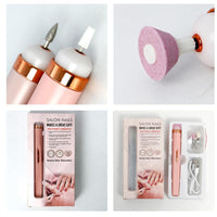 XUEQI Nail Grinder, Designed specifically for Nail Beauty, Cordless Nail Grinder for Thick toenails, Nail and Foot Repair kit, Gift for Female Mothers (White)