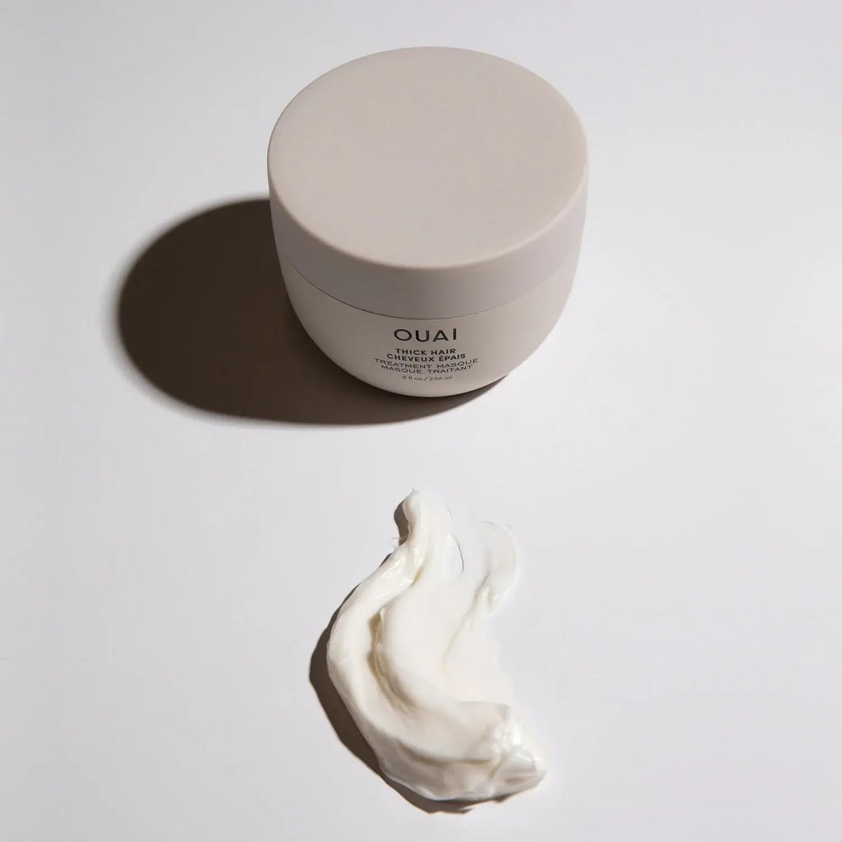 OUAI Thick Hair Treatment Masque Travel Size - Almond Oil, Olive Oil & Hydrolyzed Keratin to Repair & Restore Damaged Hair - Softens, Smooths & Strengthens - Phthalate & Paraben Free Hair Mask - 100ml