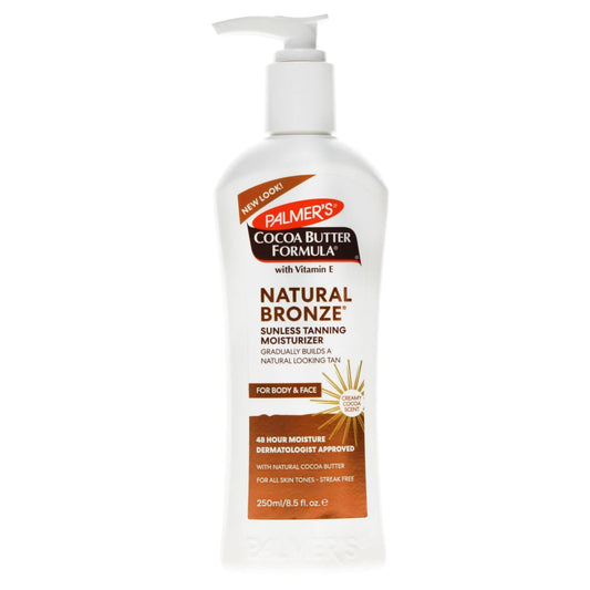Generic Cocoa Butter Body Lotion Natural Bronze Vitamin E - Gradual Tanning 24-Hour Moisturizer Maintains Tan Deep Hydration Skincare for All Skin Tones Dry Stretch Marks 250-ml