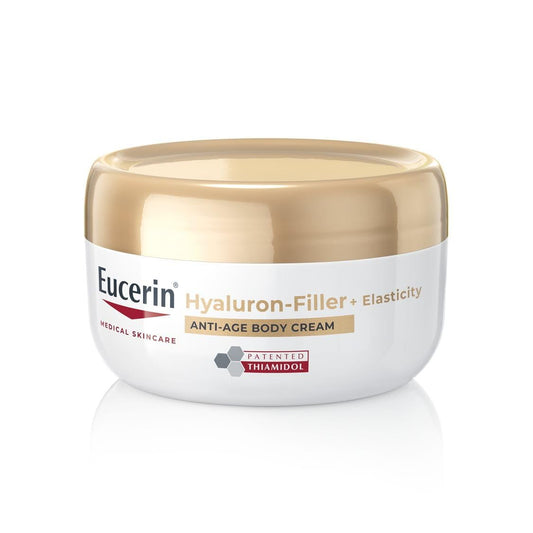 Eucerin Hyaluron Filler + Elasticity Anti-Age Body Cream For Reduce Age spot and Replenishes the Skin, 200ml