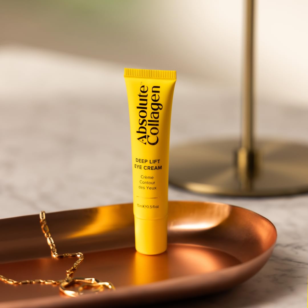 Absolute Collagen Deep Lift Eye Cream 15ml - Radiance Boosting - De-Puff and Brighten Dark Circles - Reduce Appearance of Fine Lines & Wrinkles - Collagen Boosting Anti-Ageing Formula - Firm & Tighten