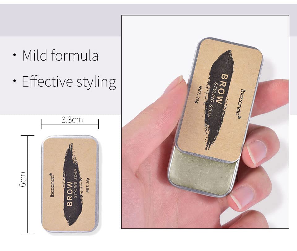 ieron Eyebrow Soap Brows Styling Soap Long Lasting Water-resistant with Brush for Eyebrow Make-up Beauty