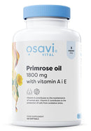 OSAVI Osavi Primrose Oil 1800 mg with Vitamin A & E – 120 Softgels | Cold–Pressed Evening Primrose Oil with GLA, Enriched with Vitamin A & E | Supports Skin Health & Cell Protection