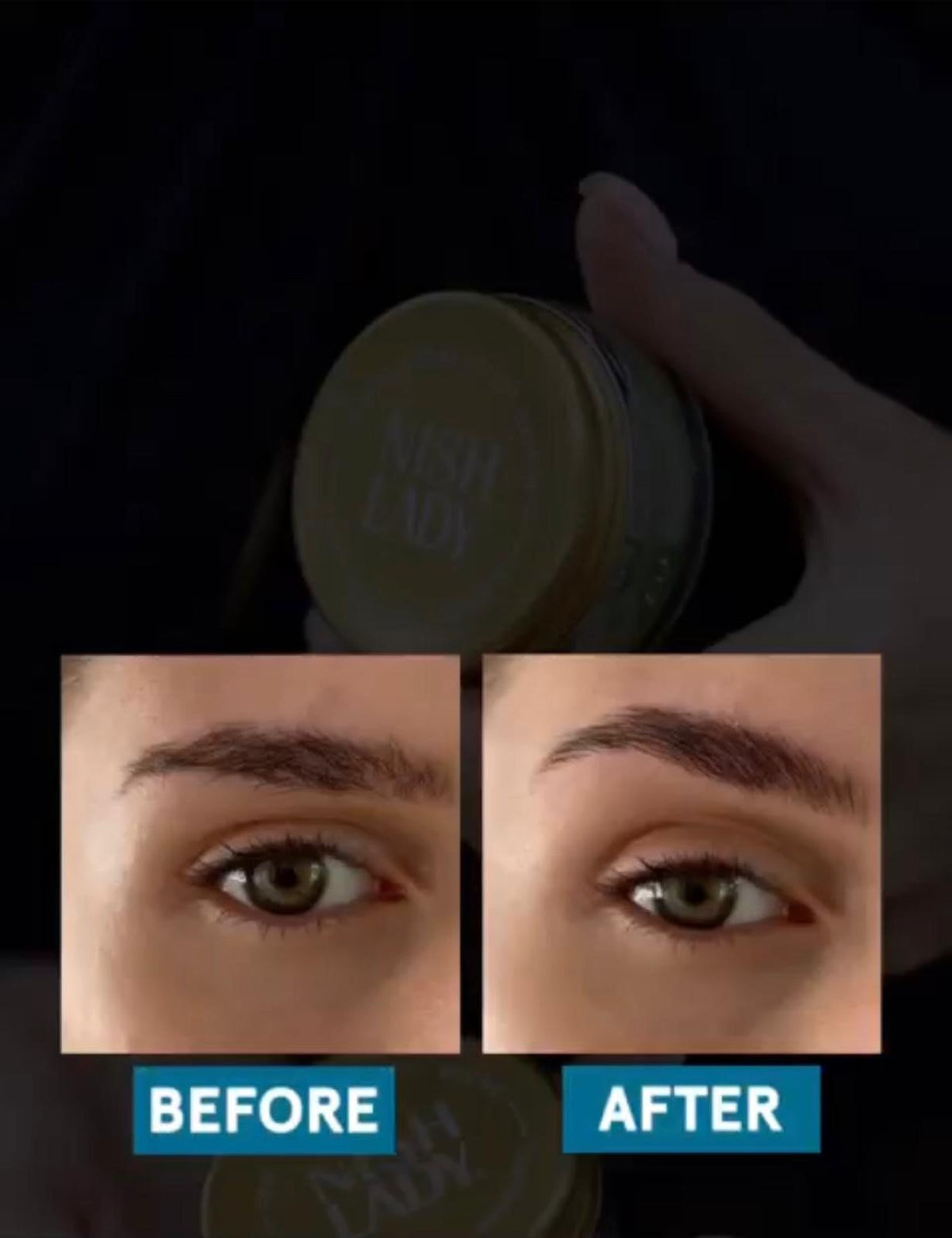 nishlady NISHLADY Brow Lift Lamination Gel Kit with Brush, Clear Tint, MEGA SIZE - 50 ml | Eyebrow Shaping Wax | Eye Brows Styling Soap | Long Lasting Hold Freeze Gel