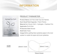 Chargenyang 50 Pair Under Eye Gel Pads Eyelash Extension Pads Lint Free DIY False Eyelash Lash Extension Eye Gel Patches Pack (50 Pair)