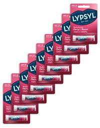 Lypsyl Revitalising Lip Balm, Cherry and Almond, Pack of 9
