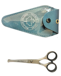 Pro-Kutz Scissors Pro-Kutz Beard Scissors Professional Moustache Scissors Ear and Nose Hair Trimming Scissors Stainless Steel, Safety Use for Eyebrows, Eyelashes, and Ear Hair 4.5 inches with Free Pouch