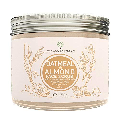 Little Organic Company Oatmeal & Almond Face Scrub with crushed Walnut Shells – a blend of Natural & Organic Ingredients