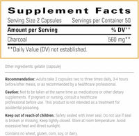 Integrative Therapeutics Activated Charcoal - Digestive & Gut Health Supplement* - Gastrointestinal Support* - Gluten-Free & Dairy-Free - 100 Capsules (50 Servings)