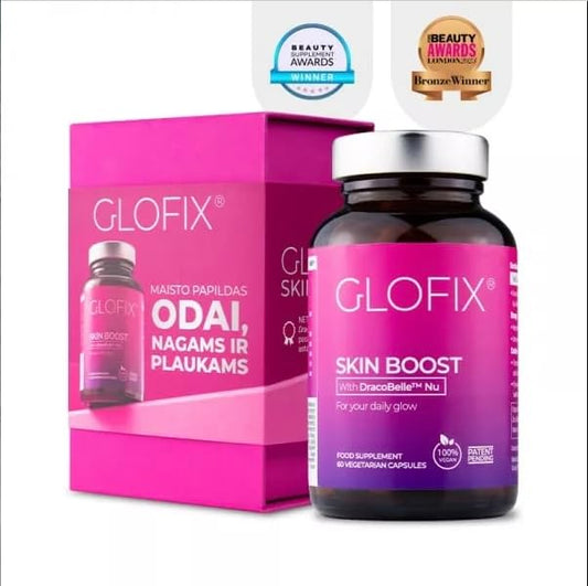 Skin Boost Food SupplementGlofix, Vegan, 60 Capsules