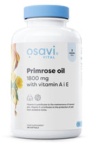 OSAVI Osavi Primrose Oil 1800 mg with Vitamin A & E – 180 Softgels | Cold–Pressed Evening Primrose Oil with GLA, Enriched with Vitamin A & E | Supports Skin Health & Cell Protection