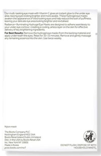 New Latest Eye Mask No7 Instant Results Revitalising Hydrogel Eye Masks, Clear Skin, Eye Mask, New, Refreshing