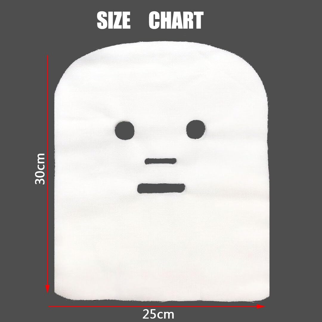 VANTOBEST 100PCS Gauze Mask Pre-Cut Gauze Facial Cotton Beauty Gauze Soft Gauze Facial Mask Skin Care Mask Fiber Paper Sheet for Beauty Home Spa