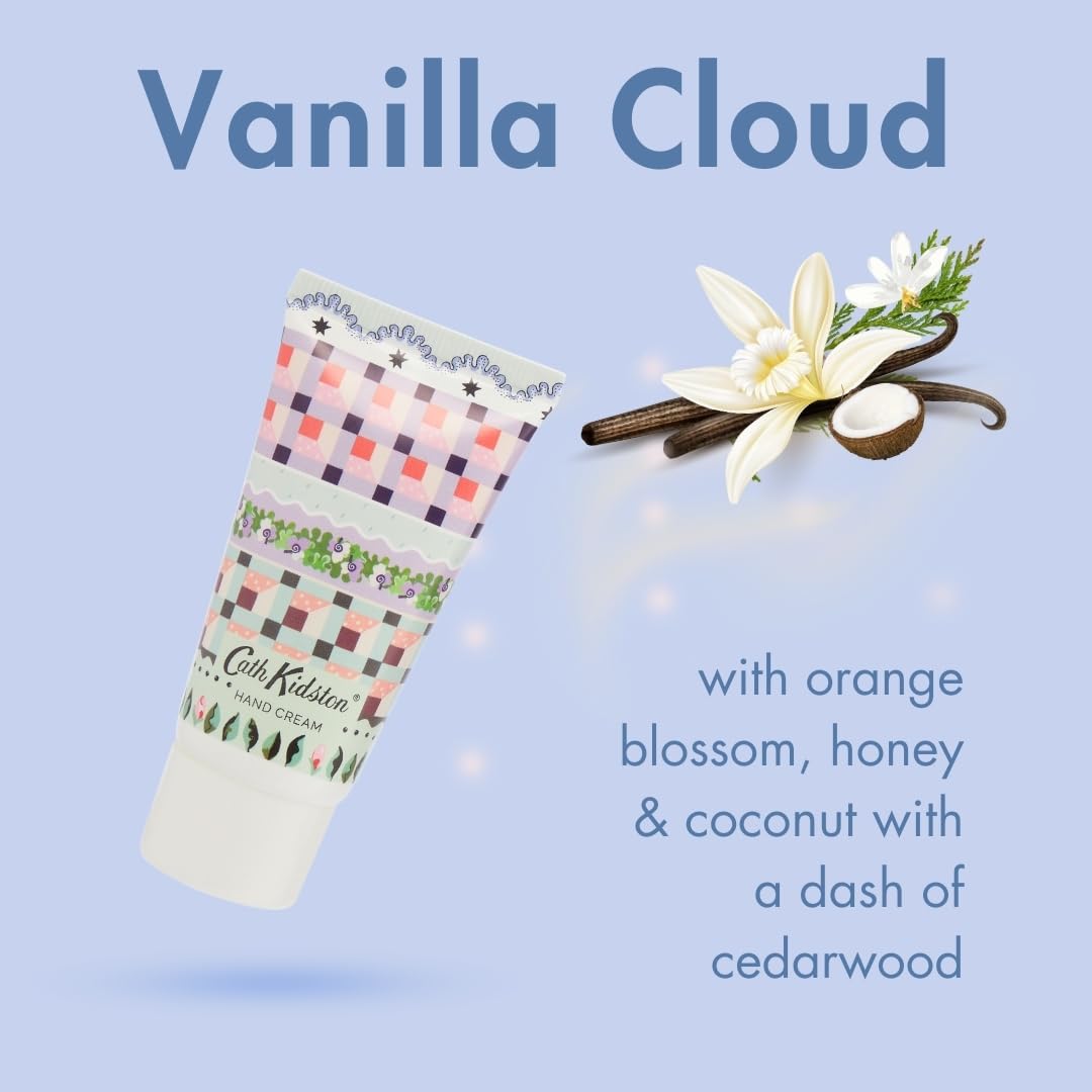 Heathcote & Ivory Cath Kidston Hand Creams 30ml x3, 3 Fragrances, Hand Moisturiser, Fits in Pocket, Handbag, Backpack or Toiletry Bag, Beauty Gift For Her, Travel Size, Vegan and Cruelty Friendly