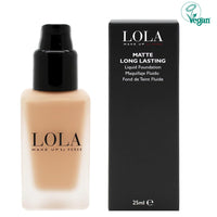 Lola Make Up by Perse LOLA Make Up by Perse Matte Long-Lasting Liquid Foundation – Full Coverage, Buildable Matte Finish, Oil-Absorbing, Shine-Free, Long-Lasting – Paraben-Free, Vegan, Cruelty-Free – [R043-Medium]
