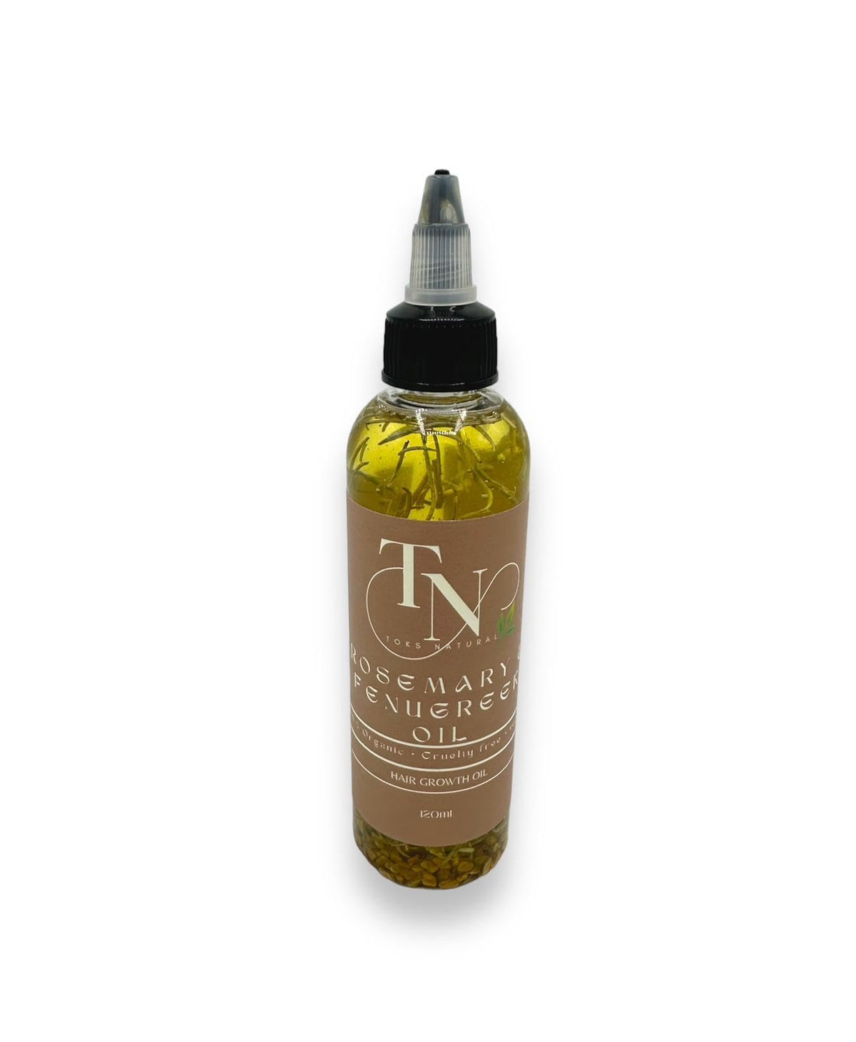 Toks Natural Rosemary and Fenugreek Hair Growth Oil, Rosemary Essential Oil for Hair Growth, Strengthen and Grow Hair Oil, 120ml