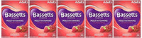 Bassetts Vitamins Bassetts Adults Raspberry and Pomegranate Flavour Soft and Chewy Multivitamins - Pack of 5, Total 150 Pastilles