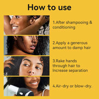 Sulayla Beauty Argan Oil & Coconut Curling Cream, 150g, Enhances Curls, Eliminates Frizz, Adds Shine with Shea Butter, Castor Oil, Argan Oil & Vitamin E