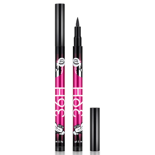Generic 2025 Upgraded Liquid Eyeliner Pen, 36H Long-Lasting 5D Waterproof Eyeliner Pen, Black Smudge-Proof High Pigment, Includes 10 Eyeliner Stencil Stickers for Perfect Application, All-Day Wear, Quick-Dry